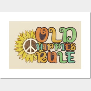 Old Hippies Rule Posters and Art